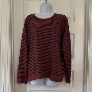 Reversible Striped and Polka Dots Maroon and Navy Pullover